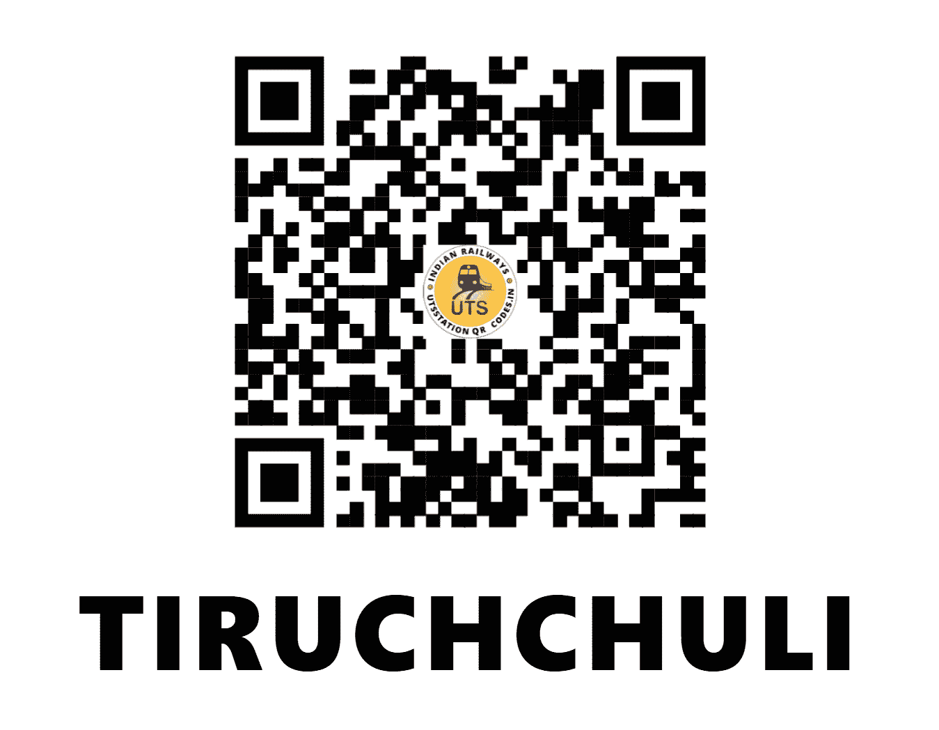 UTS QR Code for TIRUCHCHULI - TCH - SR (TAMIL NADU)